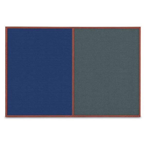 Slim Style Indoor Enclosed Corkboard, 42", UVRDS42SBH-BLACK-COBACC